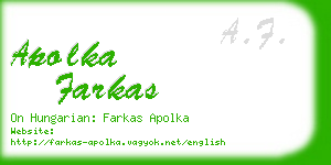 apolka farkas business card